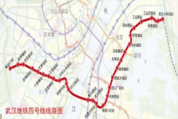 武汉站地铁4号线路线