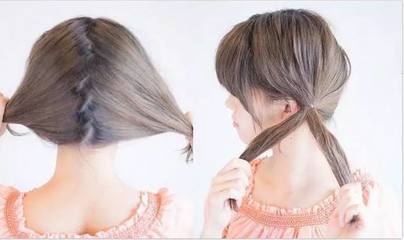 韩式双马尾编发鱼骨辫