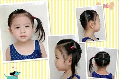 幼儿园女孩表演发型
