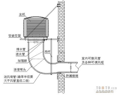 壁挂空调排水管安装图