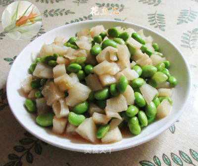 毛豆香菇丶炒莲藕