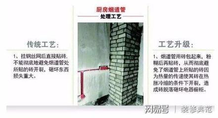 厨房烟道口贴砖