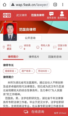 武汉律师在线咨询免费