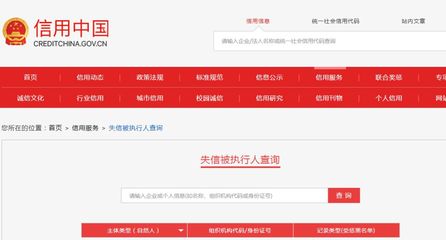 被失信执行人查询