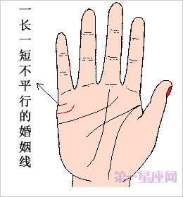 婚姻线一长一短