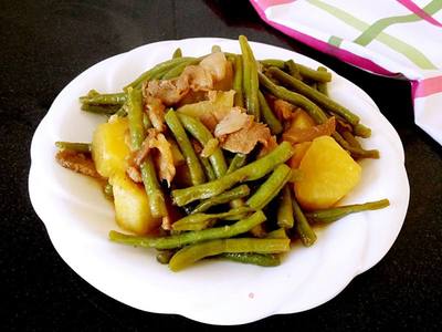 土豆炖豆角图片