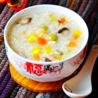 小米白菜豆腐粥