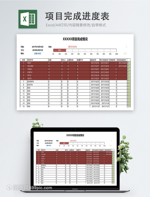 项目管理表格模板