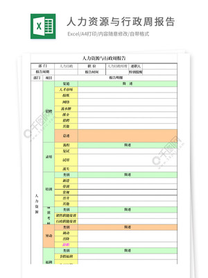 周报格式 模板