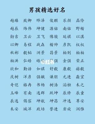 100个好听的男孩名字