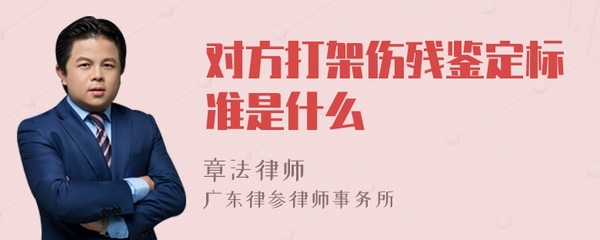 打架斗殴伤残鉴定标准