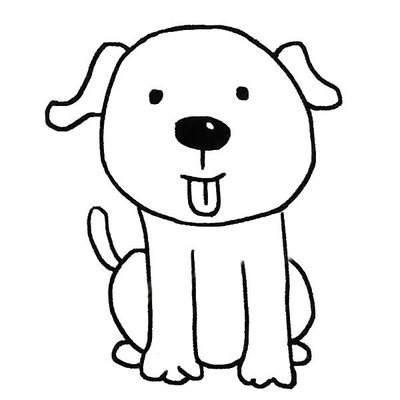 动物简笔画狗 简单图片