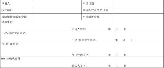 风险抵押金