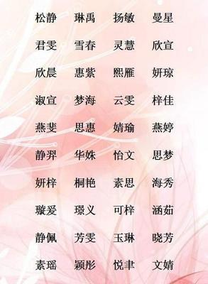 女儿好听的小名