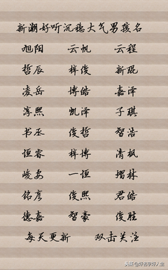好听大气的名字