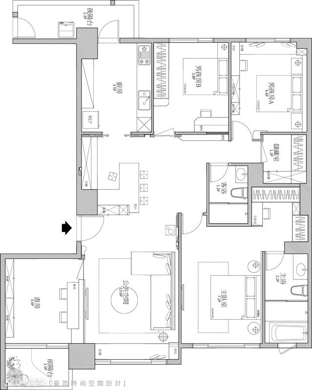 160平米房屋设计图
