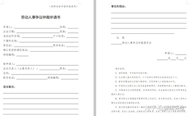 劳动仲裁怎么写