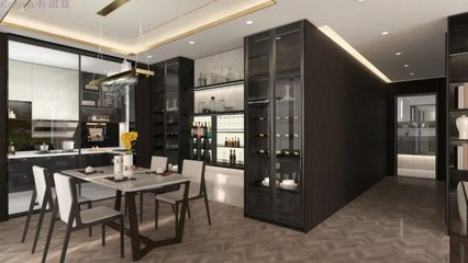 餐厅与厨房隔断酒柜