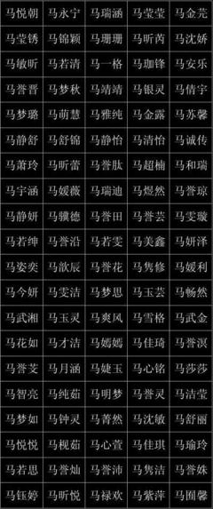 麻姓名字大全