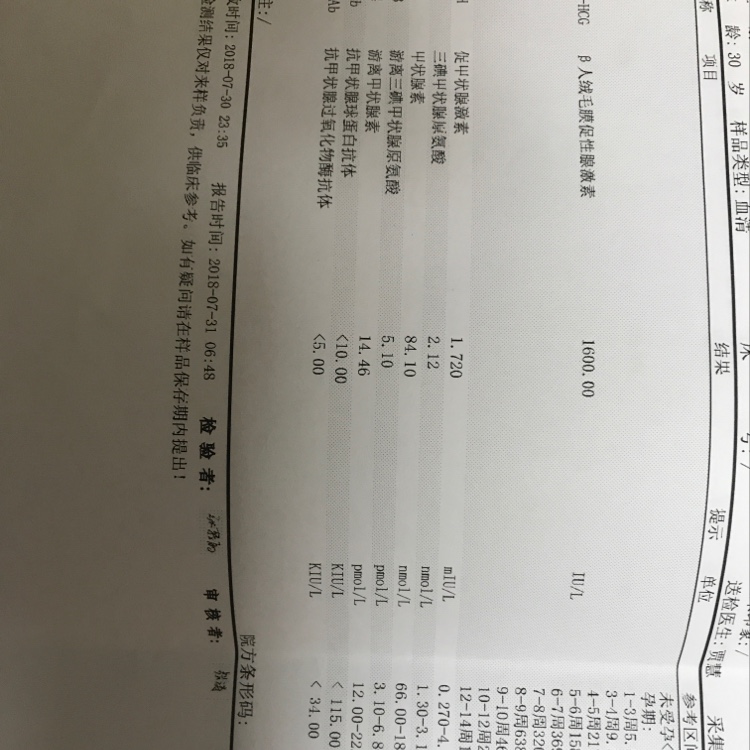 血检怀孕