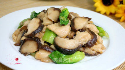 香菇油菜鸡肉丸子做法