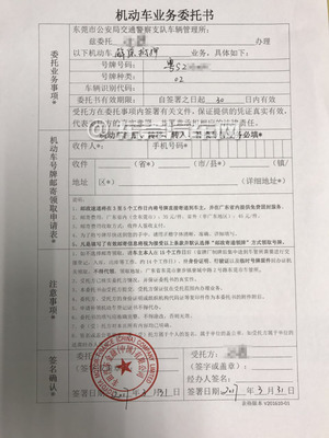 车管所授权委托书模板