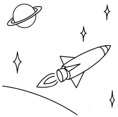 小学生宇宙太空简笔画