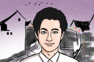 眉间八字纹男人
