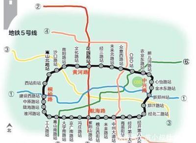 郑州地铁5号线最新线路图