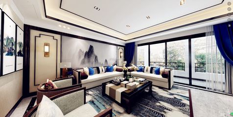 新中式装修窗帘效果图大全