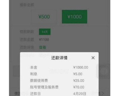 快速借款1000