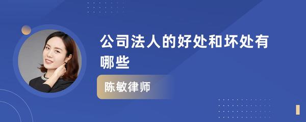 当公司法人好处和坏处