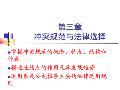 法律冲突适用的规则