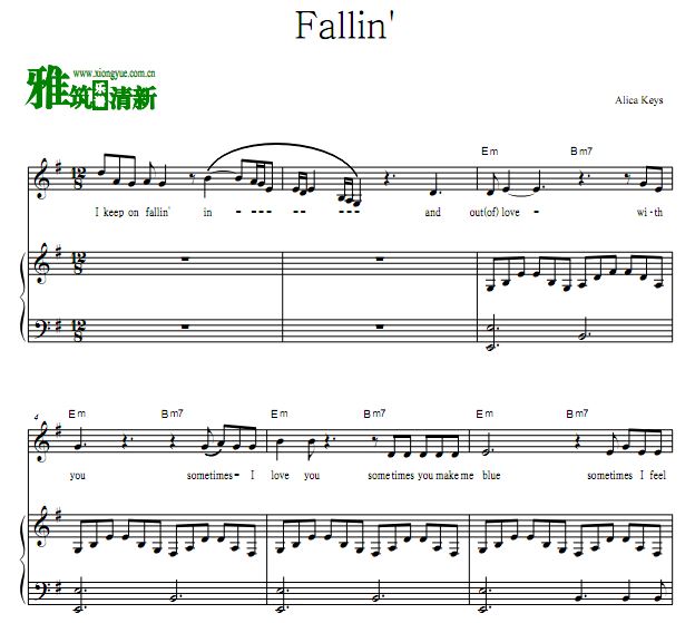 fallin歌曲英文alicia