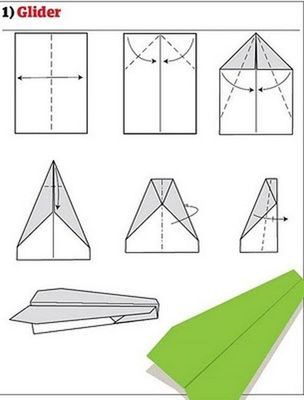 尖头纸飞机的折法