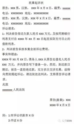 欠钱不还的起诉状怎么写