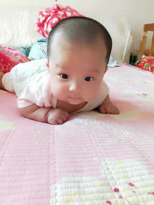 三个月宝宝抬头标准图