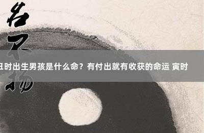 丑时是什么命
