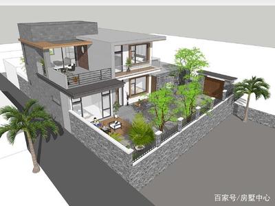 带庭院的别墅