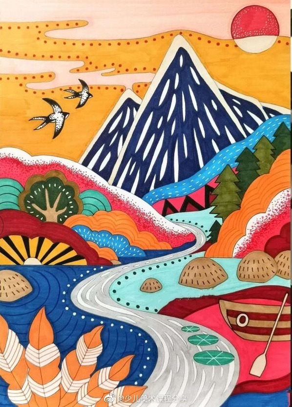 马克笔创意装饰画