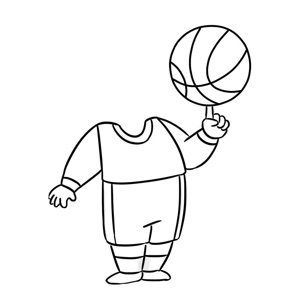 篮球运动轨迹简笔画图片