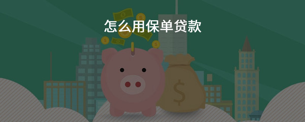 用保单贷款怎么贷