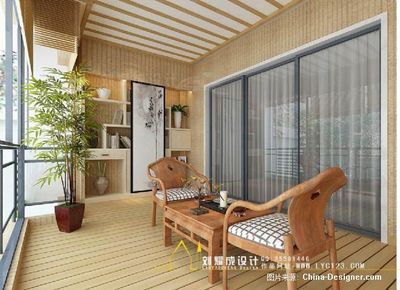 新中式阳台设计