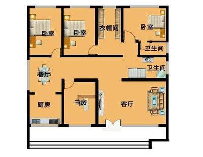 客厅和厨房都在阴面