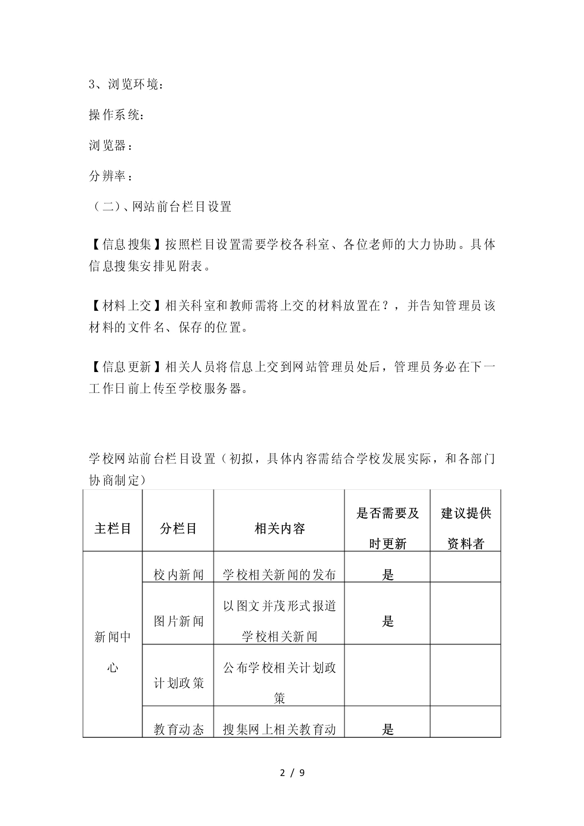 校园网站建设方案及预算