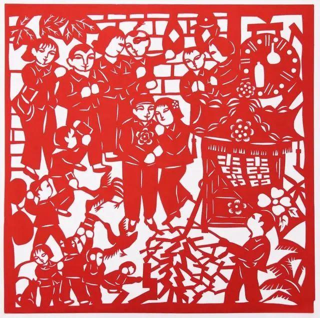 橱柜剪纸贴画