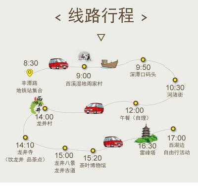 杭州西湖观光车路线图
