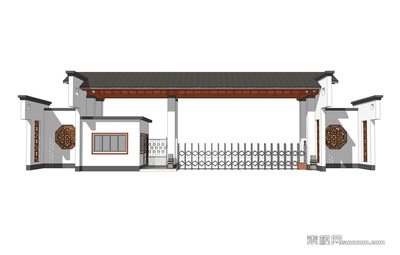 门口围墙设计效果图