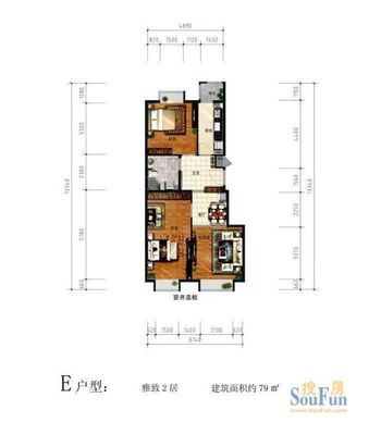 79平米的户型图