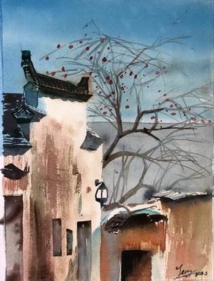 老房子儿童画